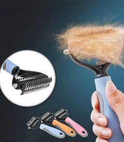 Pet Grooming Shedding Brush & Massager for Dogs and Cats