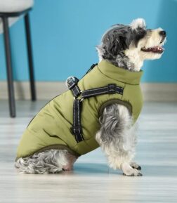Dog Clothes Waterproof Pet Coat With Harness