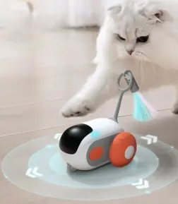Remote-Controlled Rolling Car Cat Toy